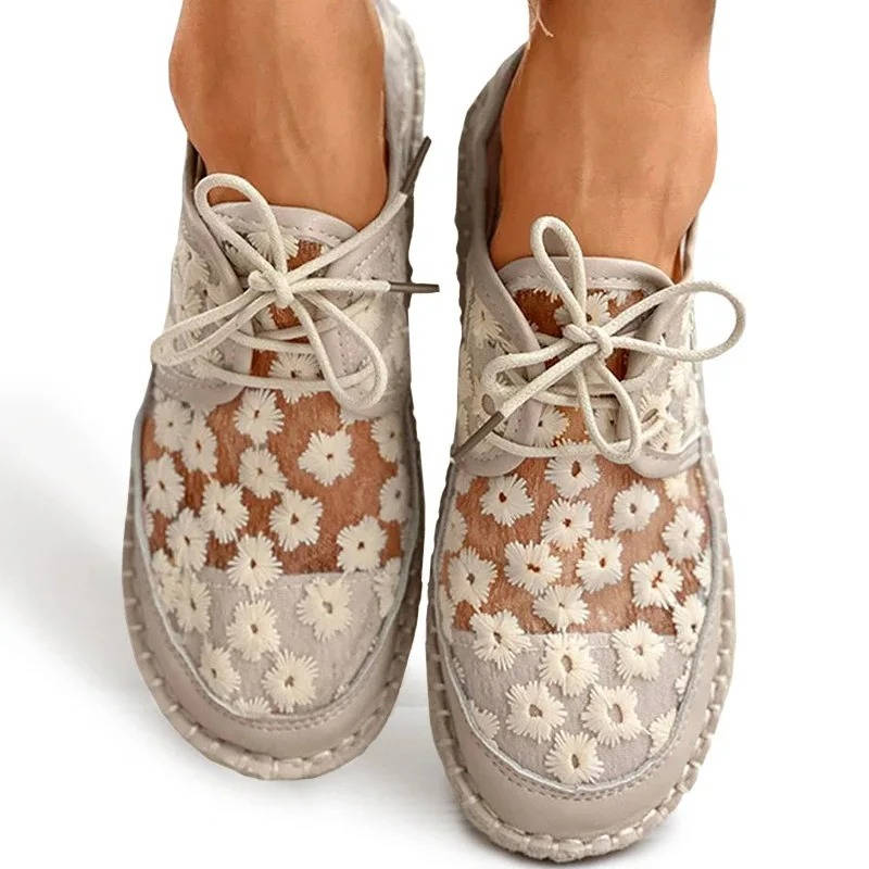 Women's Floral Lace Espadrille Sneakers