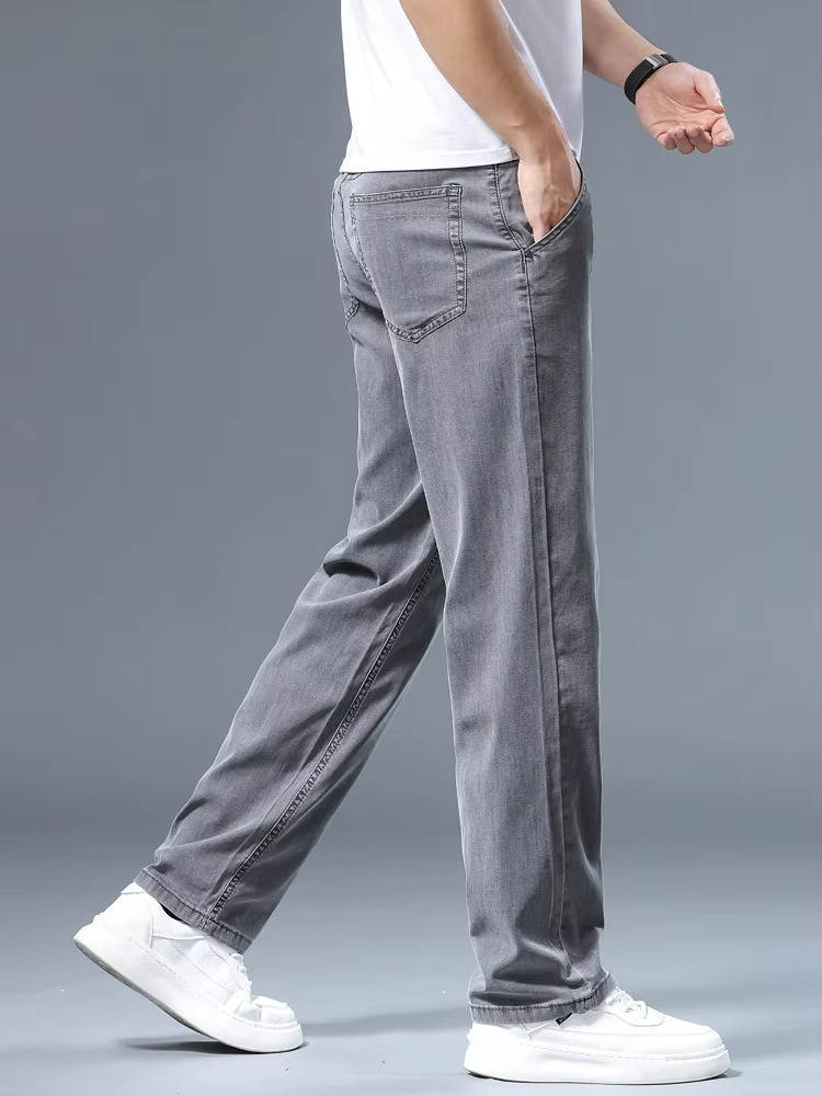 Men's Lyocell Cooling Gray Jeans