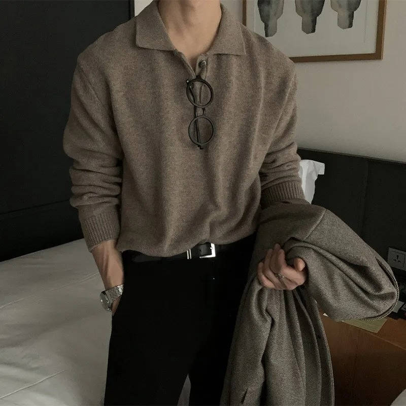 Long Sleeve Korean Sweater for Men