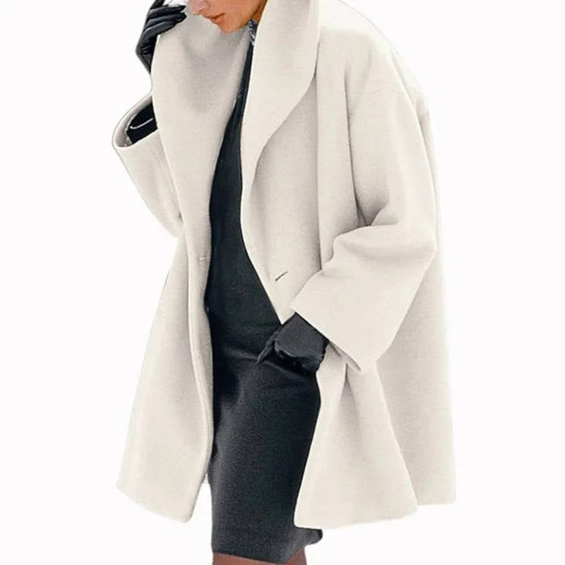 Women's Wool Blend Cocoon Coat