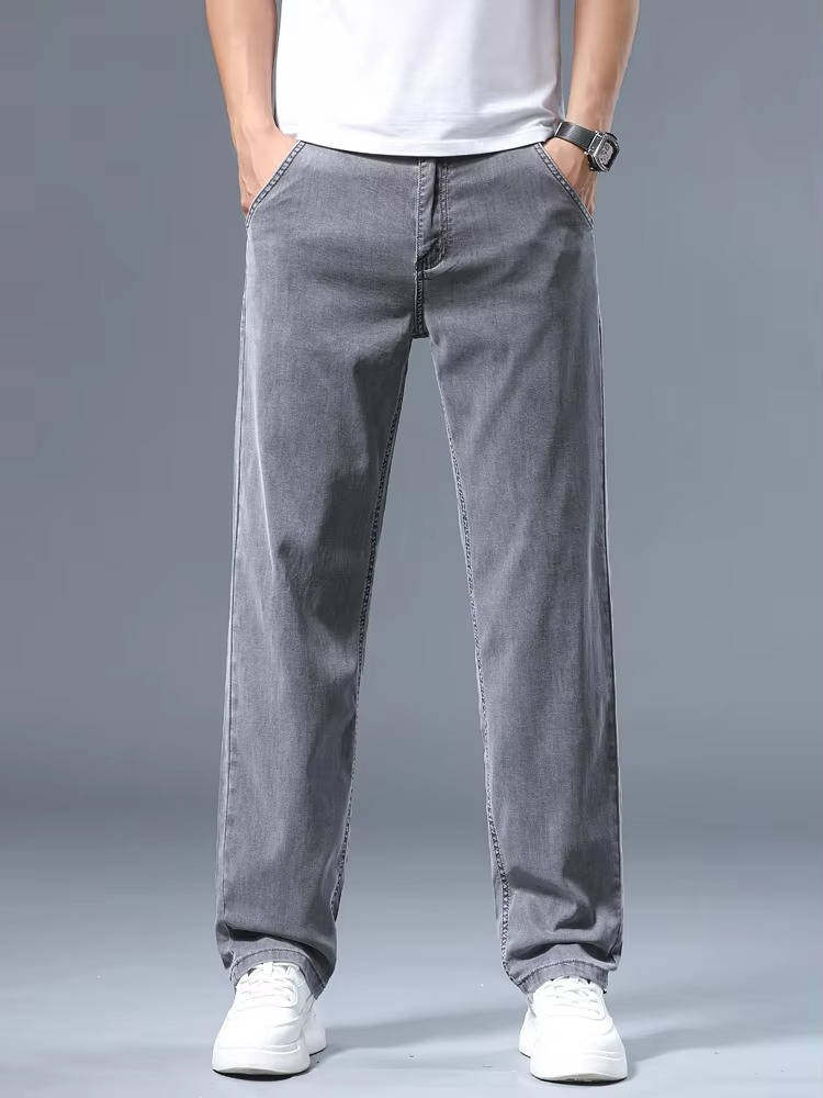 Men's Lyocell Cooling Gray Jeans