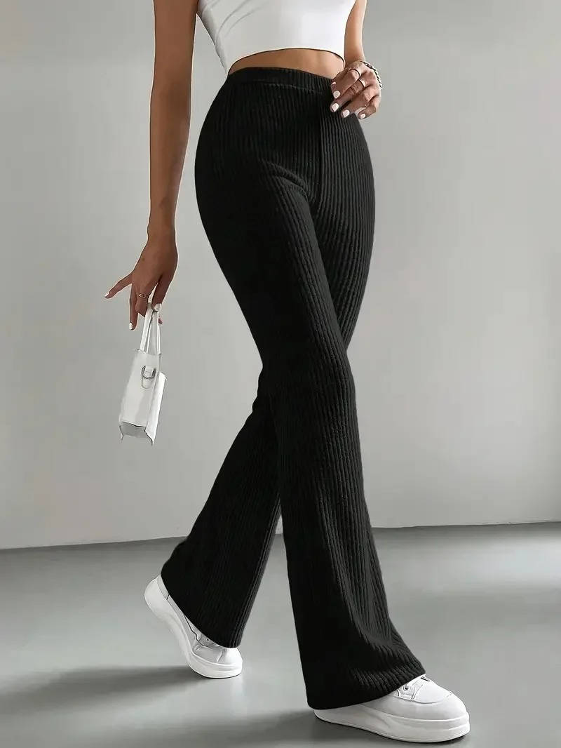 Womens Ribbed Knit Pants