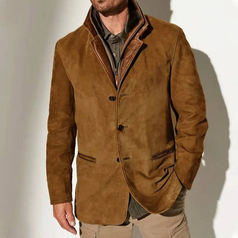 Men's Suede Blazer Jacket