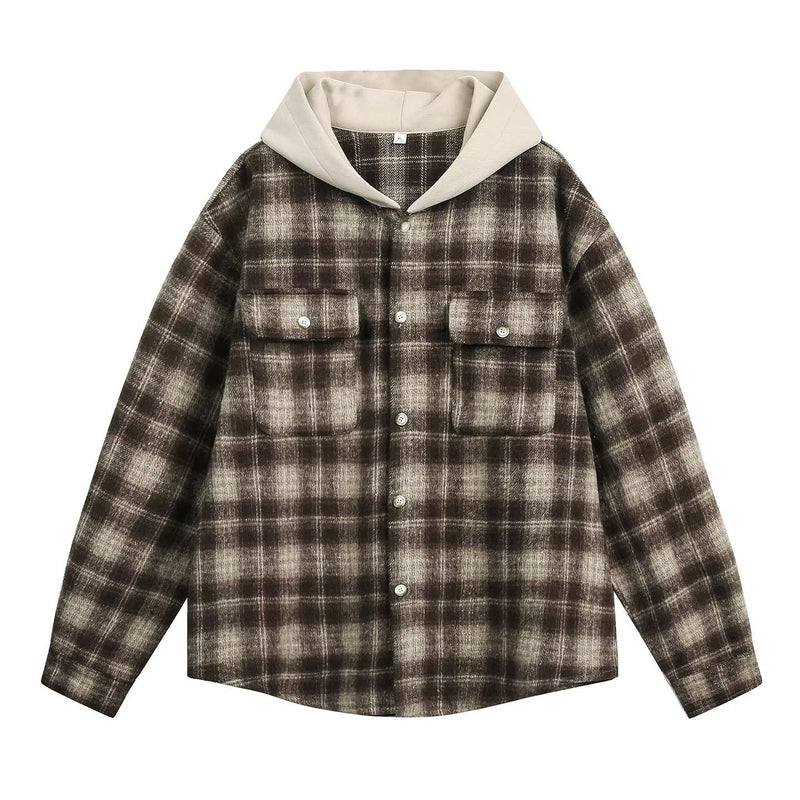 Unisex Hooded Flannel Shirt