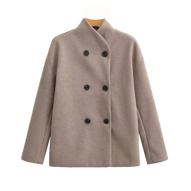 Women's Cropped Wool Peacoat