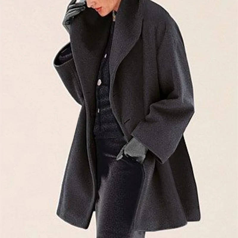Women's Wool Blend Cocoon Coat