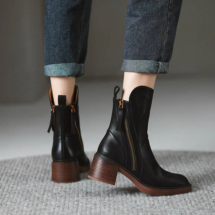 Women's Leather Ankle Boots