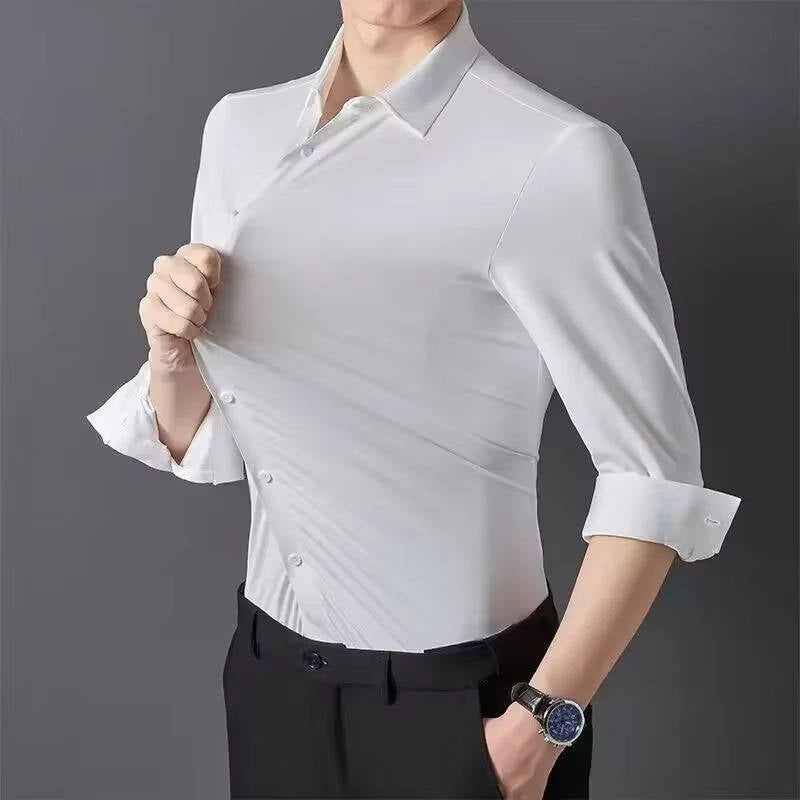 Men's Ultra Stretch Shirt Long Sleeve Winkle Free