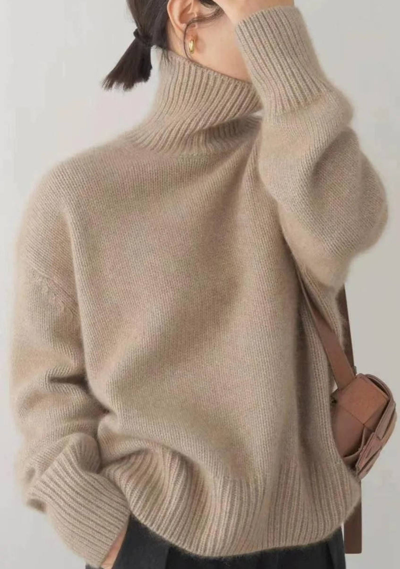 Women's Oversized Cashmere Turtleneck Sweater