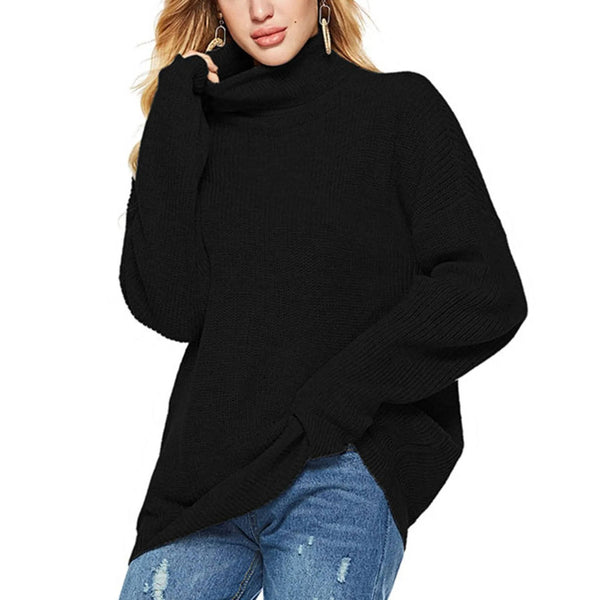 Women's Striped Turtleneck Sweater