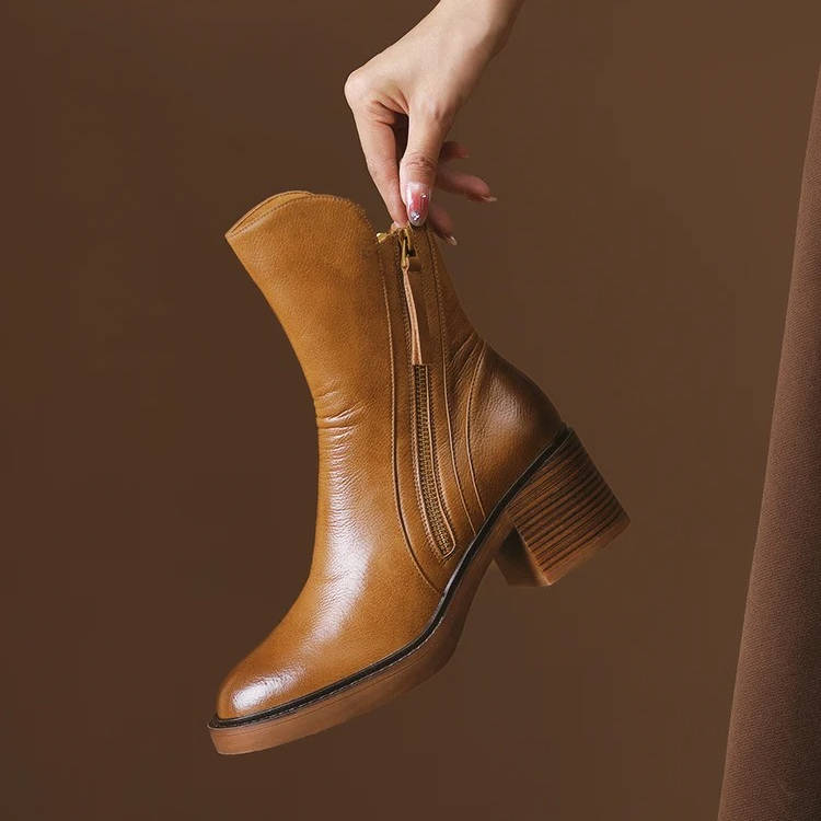 Women's Leather Ankle Boots