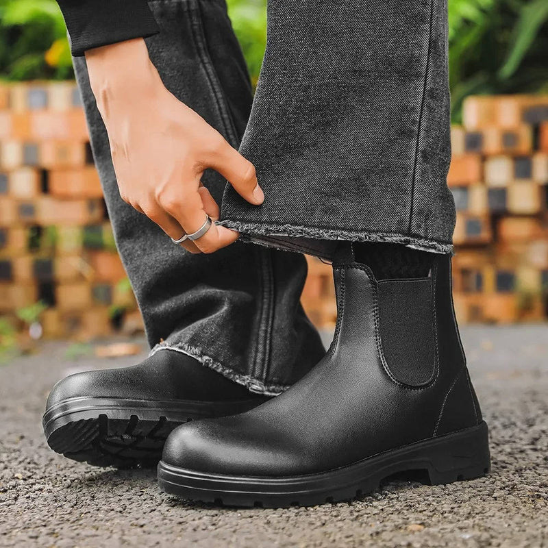 Men's Slip on Chelsea Boots & Ankle High & Rugged Lug Sole
