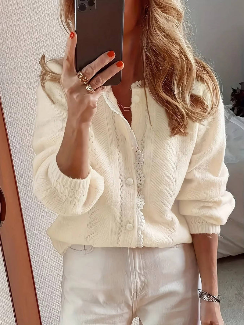 Long Sleeved Cardigan Knitted Sweater