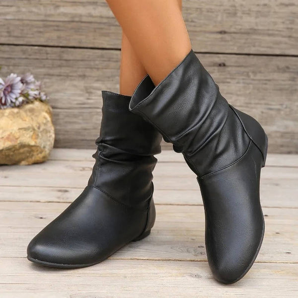 Slouch Flat Ankle Boots