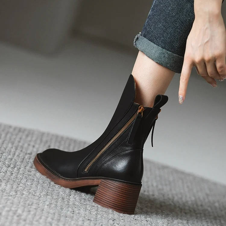 Women's Leather Ankle Boots