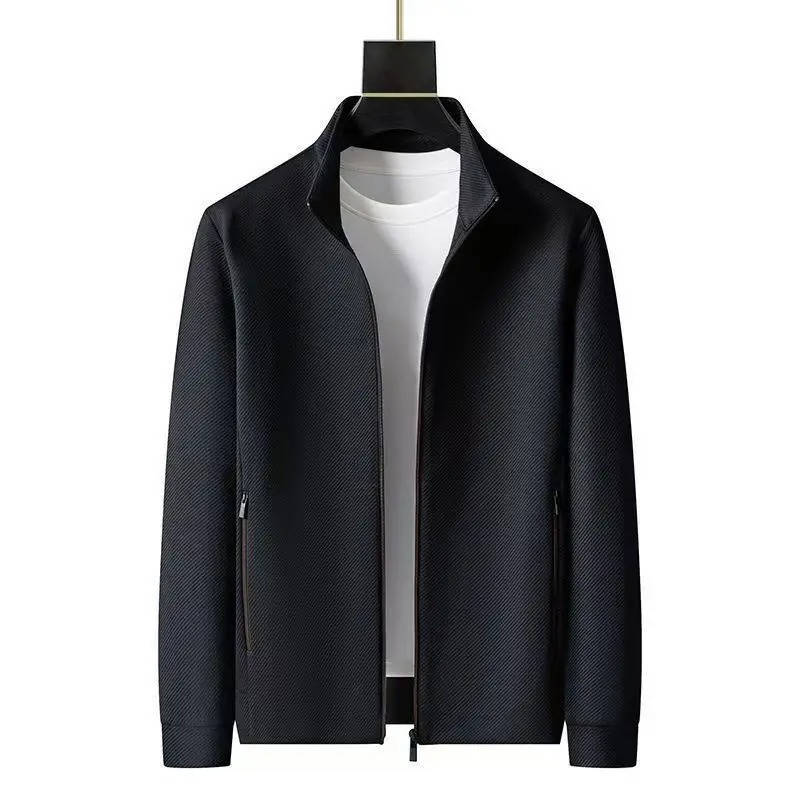 Men's Premium Textured Tracksuit Set With Stand Collar