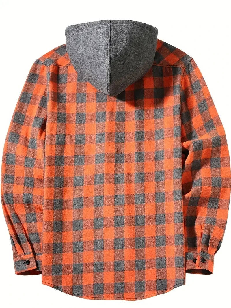Men's Hooded Flannel Shirt