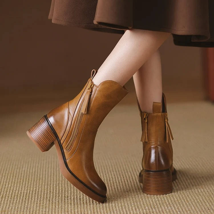 Women's Leather Ankle Boots
