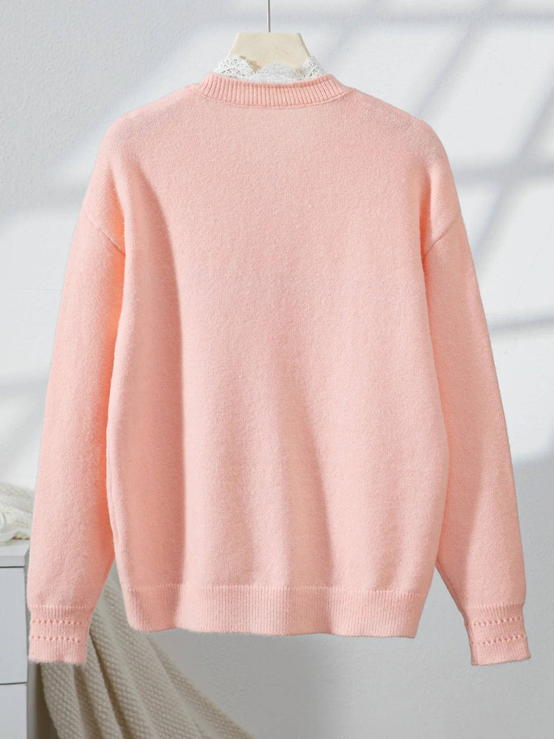 Long Sleeved Cardigan Knitted Sweater