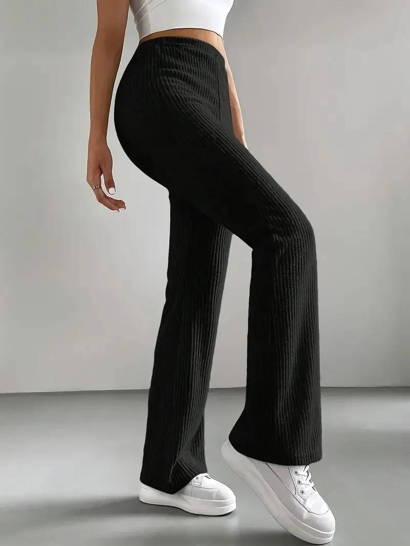 Womens Ribbed Knit Pants