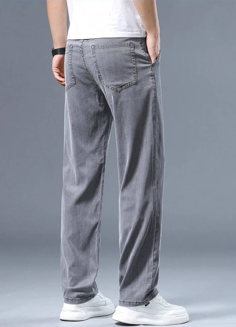 Men's Lyocell Cooling Gray Jeans