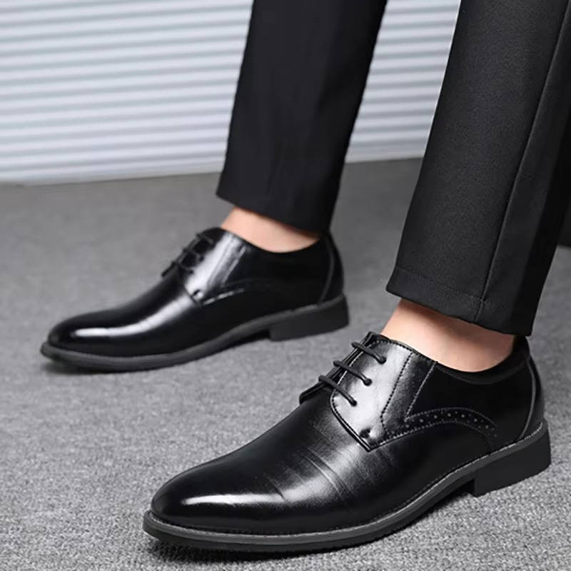 Men's Classic Leather Derby Dress Shoes