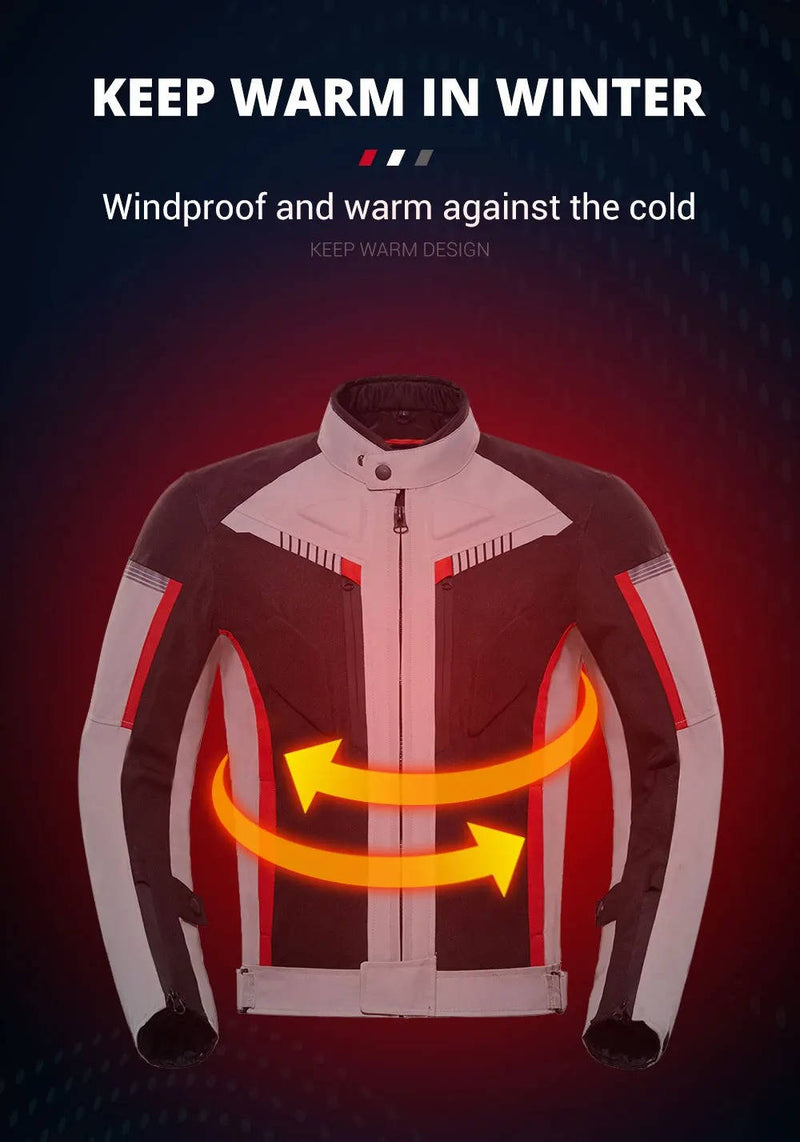 2-Piece Motorcycle Protective Gear Jacket And Pants Set