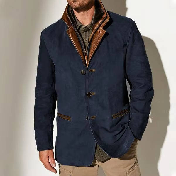 Men's Suede Blazer Jacket