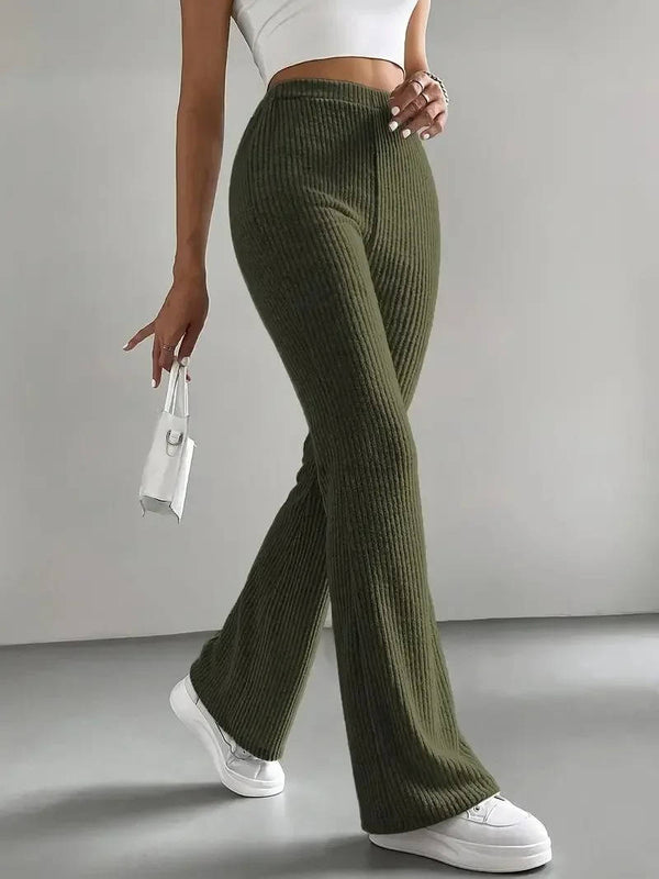Womens Ribbed Knit Pants