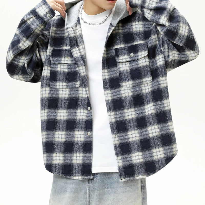 Unisex Hooded Flannel Shirt