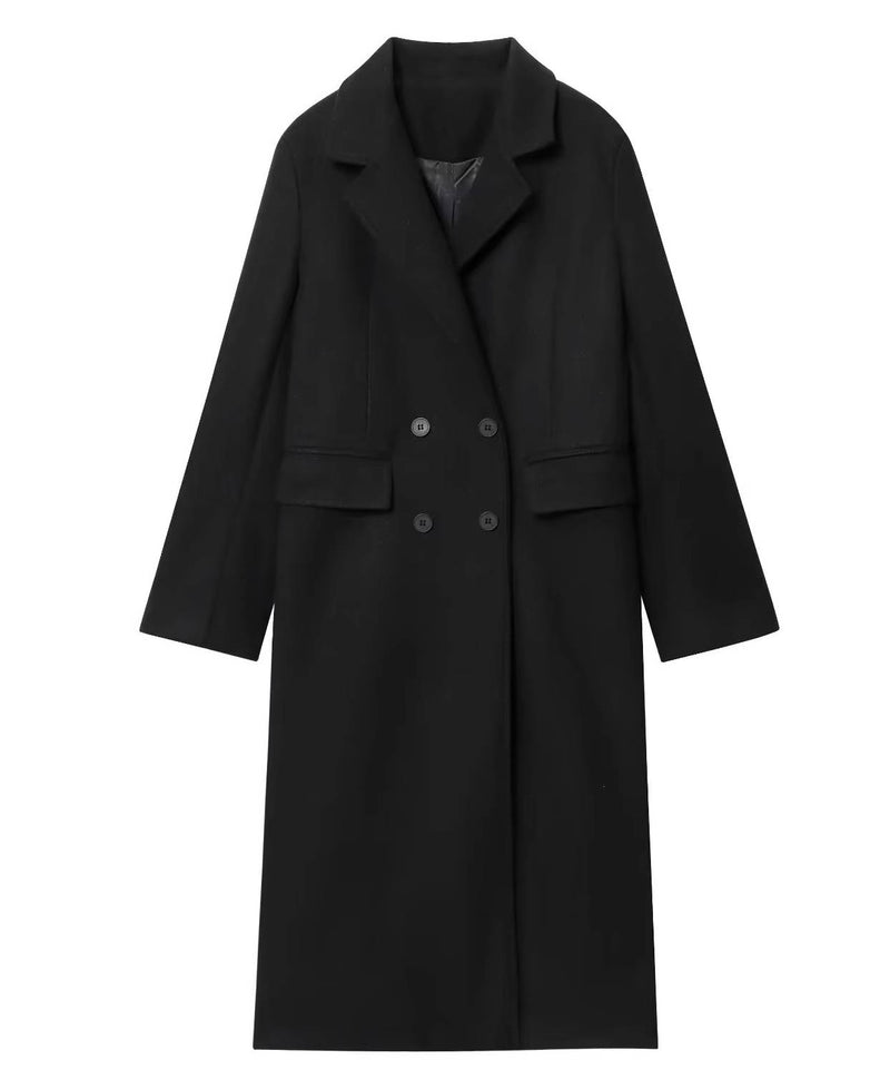 Women's Long Double Breasted Overcoat