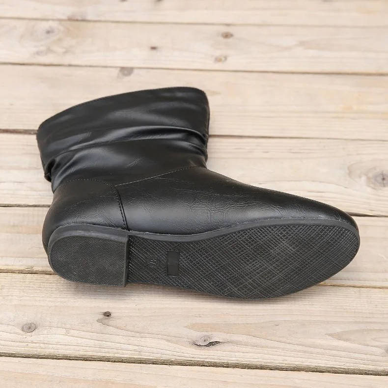 Slouch Flat Ankle Boots