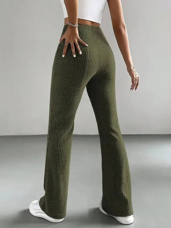 Womens Ribbed Knit Pants