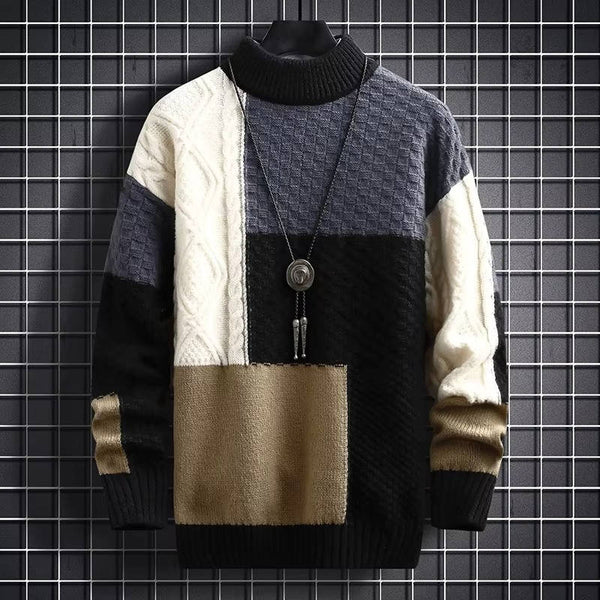 Patchwork Sweater Mens