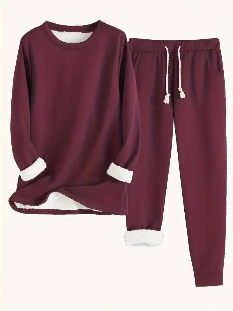 Women's Fleece Lined Sweatsuit Set