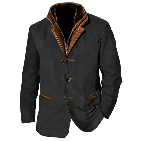 Men's Suede Blazer Jacket