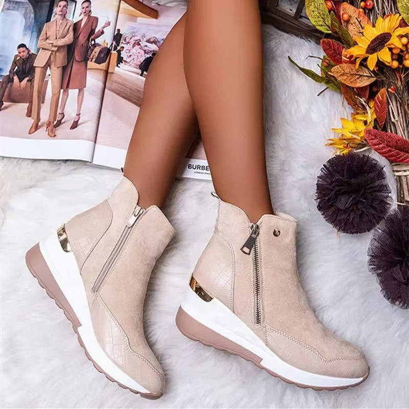 Womens Wedge Sneaker Boots
