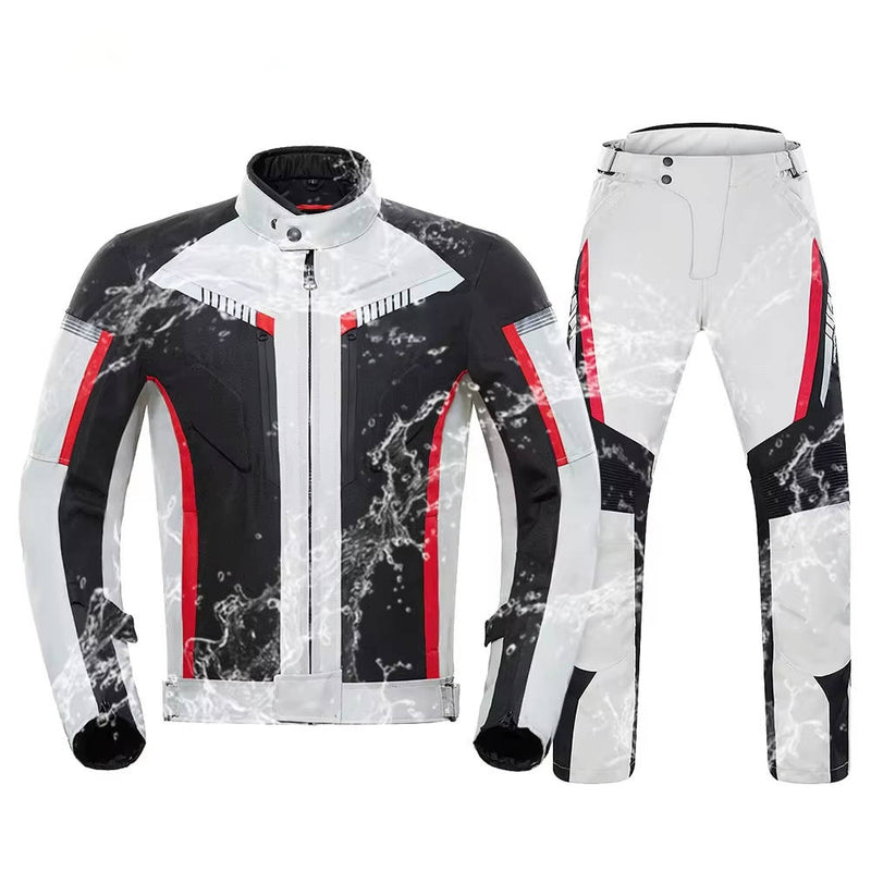 2-Piece Motorcycle Protective Gear Jacket And Pants Set
