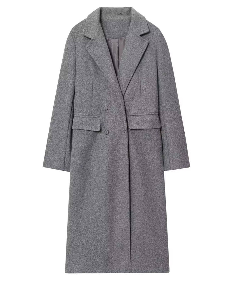 Women's Long Double Breasted Overcoat