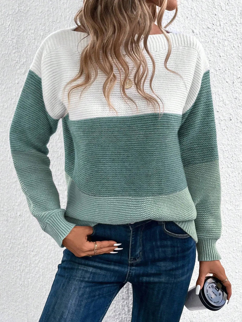 Elegant Three Color Women's Loose Sweater
