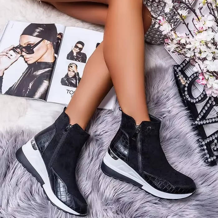 Womens Wedge Sneaker Boots
