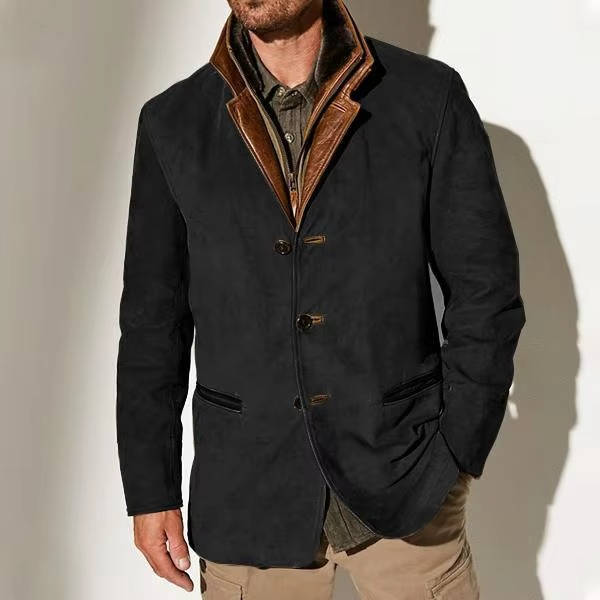 Men's Suede Blazer Jacket