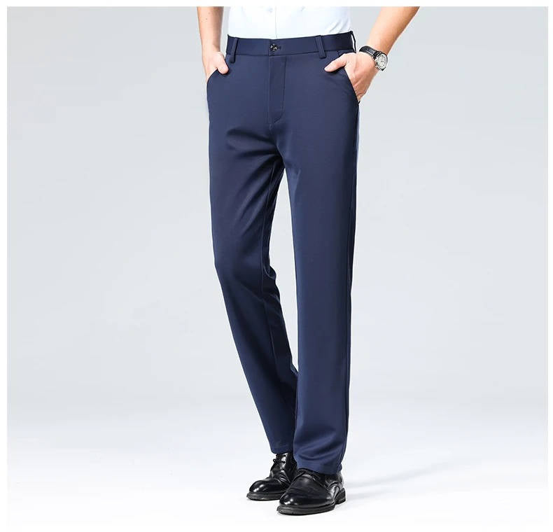 Men's Lightweight Stretch Slim Fit Dress Pants