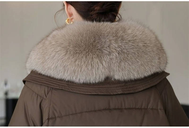 Women's Puffer Jacket with Fur Collar