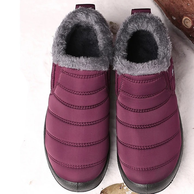 Women's Waterproof Non Slip Warm Snow Shoes - Comfortable Low Top
