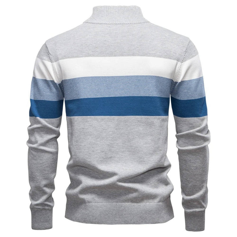 Quarter Zip Up Turtleneck Sweater Men's