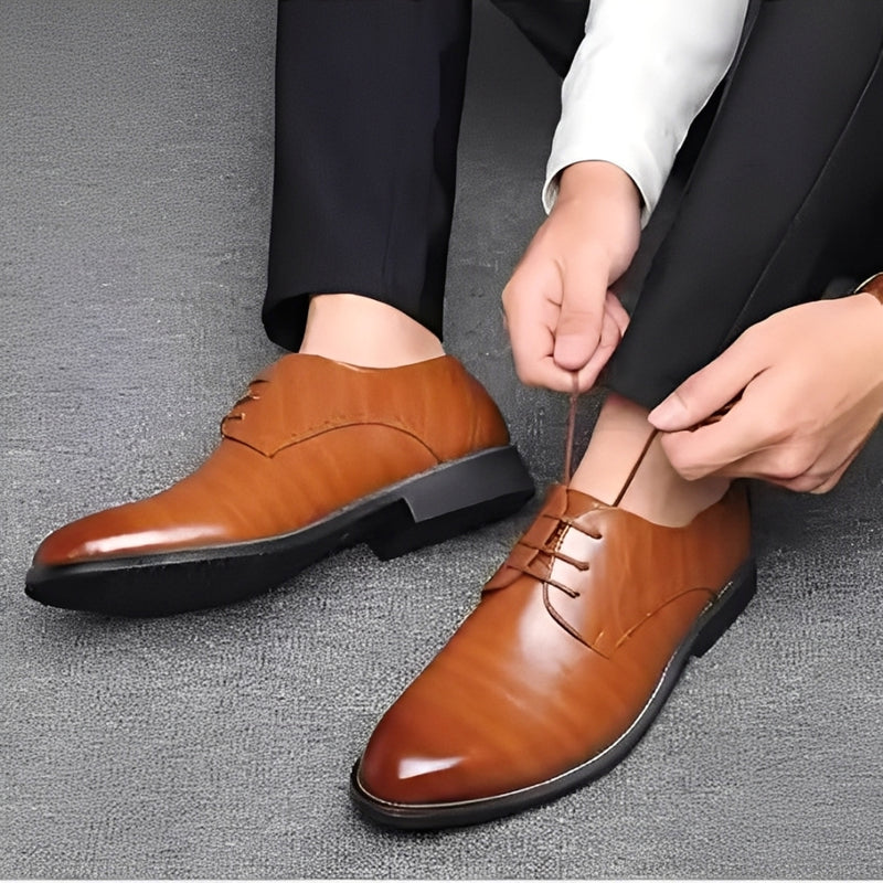 Men's Classic Leather Derby Dress Shoes