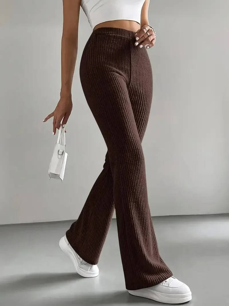 Womens Ribbed Knit Pants