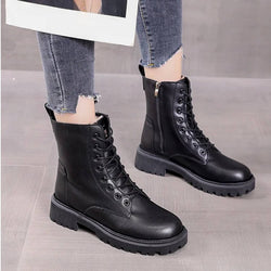 Women's Fur Lined Combat Boots