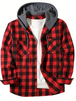 Men's Hooded Flannel Shirt